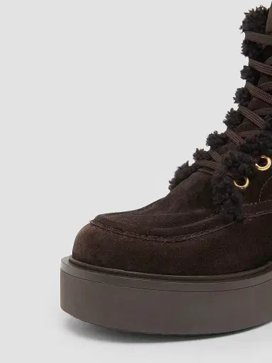 Gianvito Rossi Women's 20MM Suede & Shearling Boots | Thumbnail 3