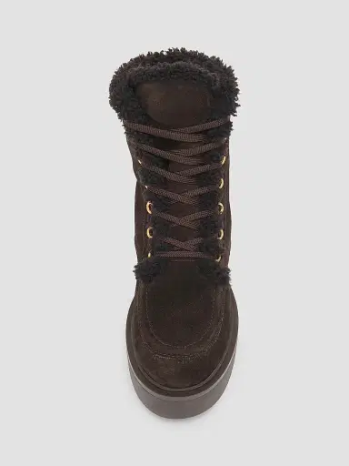 Gianvito Rossi Women's 20MM Suede & Shearling Boots | Thumbnail 4