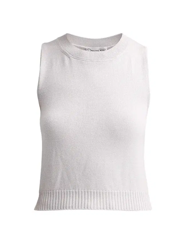 Oscar de la Renta Women's Cropped Wool Twinset Tank
