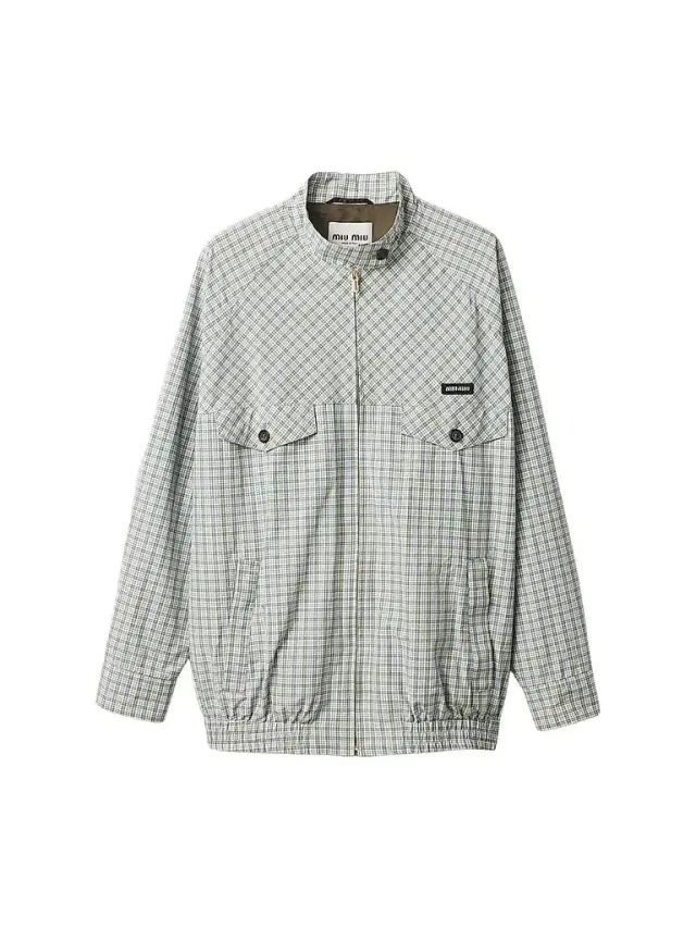 Miu Miu Women's Checked Technical Fabric Blouson Jacket