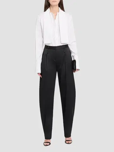 Brandon Maxwell Women's The Inez Cotton Tuxedo Shirt | Thumbnail 2
