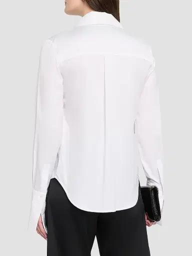Brandon Maxwell Women's The Inez Cotton Tuxedo Shirt | Thumbnail 3