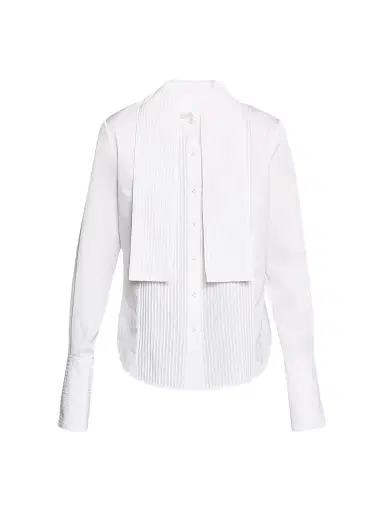 Brandon Maxwell Women's The Inez Cotton Tuxedo Shirt | Thumbnail 1