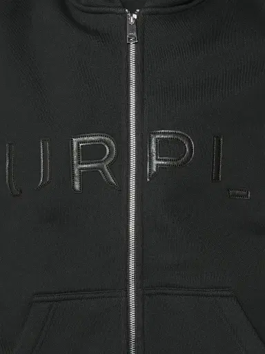 Purple Brand Men's Logo Cotton Fleece Zip-Front Hoodie | Thumbnail 3 Purple Brand Men's Logo Cotton Fleece Zip-Front Hoodie | Thumbnail 3