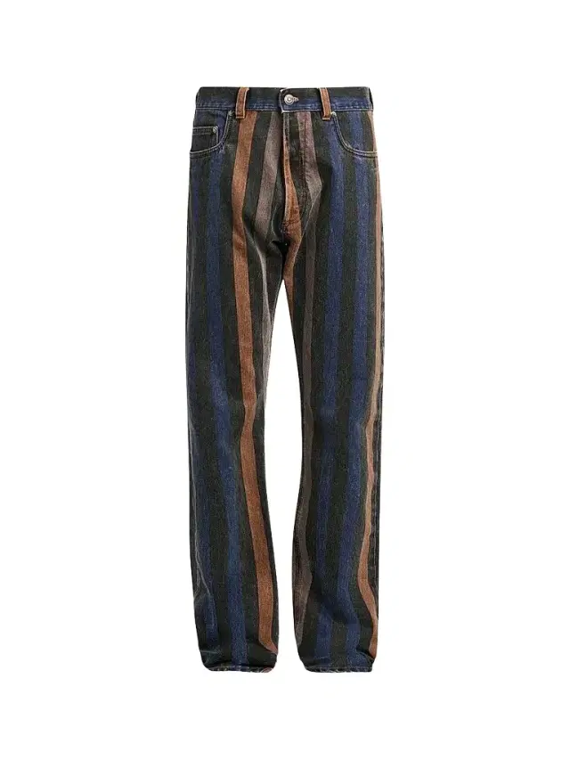 Versace Men's Striped Cotton Straight-Leg Jeans
