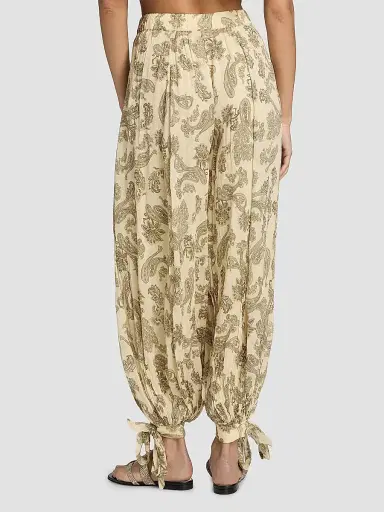 Hemant & Nandita Women's Printed Tie-Cuff Harem Pants | Thumbnail 5