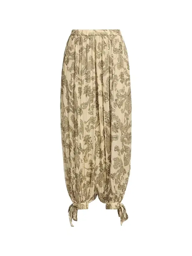 Hemant & Nandita Women's Printed Tie-Cuff Harem Pants