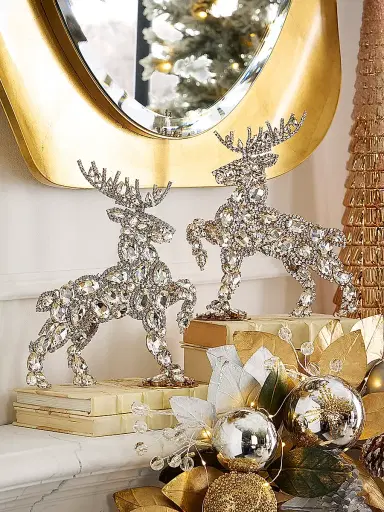 Exclusively Ours Dazzling Valiant Right-Facing Crystal Reindeer Decoration | Thumbnail 2 Exclusively Ours Dazzling Valiant Right-Facing Crystal Reindeer Decoration | Thumbnail 2