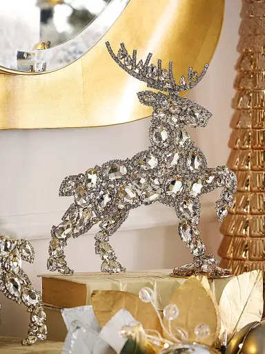 Exclusively Ours Dazzling Valiant Right-Facing Crystal Reindeer Decoration | Thumbnail 3 Exclusively Ours Dazzling Valiant Right-Facing Crystal Reindeer Decoration | Thumbnail 3