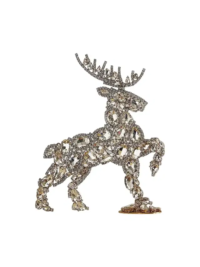 Exclusively Ours Dazzling Valiant Right-Facing Crystal Reindeer Decoration
