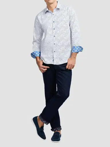 Robert Graham Men's Akehurst Printed Long-Sleeve Button-Front Shirt | Thumbnail 2