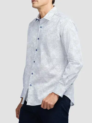 Robert Graham Men's Akehurst Printed Long-Sleeve Button-Front Shirt | Thumbnail 4