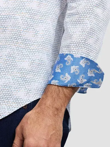 Robert Graham Men's Akehurst Printed Long-Sleeve Button-Front Shirt | Thumbnail 6