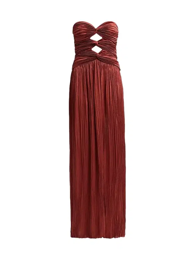 A.L.C. A. L.C. Women's Brynn Ruched Cut-Out Strapless Maxi Dress