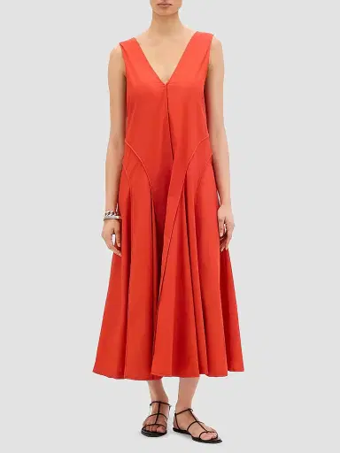 Another Tomorrow Women's Midi Skirt Dress | Thumbnail 2