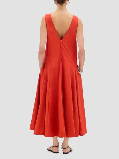 Another Tomorrow Women's Midi Skirt Dress | Thumbnail 4