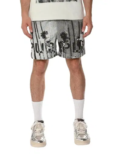 Purple Brand Men's All Around Graphic Logo Shorts | Thumbnail 1