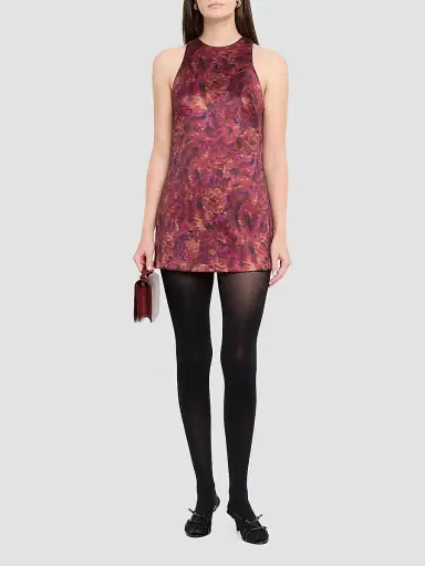 Brandon Maxwell Women's The Joelle Floral Stretch Mikado Sleeveless Mini Dress | Thumbnail 2