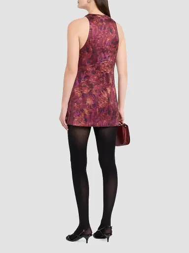 Brandon Maxwell Women's The Joelle Floral Stretch Mikado Sleeveless Mini Dress | Thumbnail 3