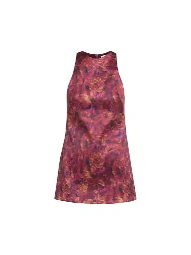 Brandon Maxwell Women's The Joelle Floral Stretch Mikado Sleeveless Mini Dress | Thumbnail 1