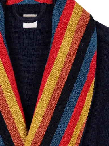 Paul Smith Men's Cotton Striped-Collar Dressing Gown | Thumbnail 2