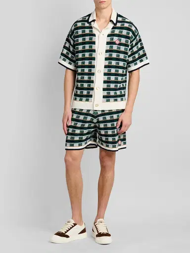 Casablanca Men's Mosaic Cotton Knit Shirt | Thumbnail 2