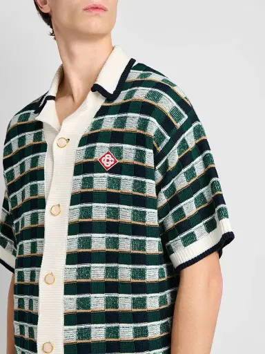 Casablanca Men's Mosaic Cotton Knit Shirt | Thumbnail 5