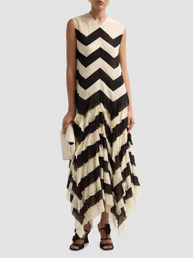 Zimmermann Women's Ascent Chevron Ruffled Maxi Dress | Thumbnail 2