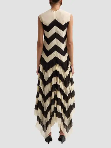 Zimmermann Women's Ascent Chevron Ruffled Maxi Dress | Thumbnail 3