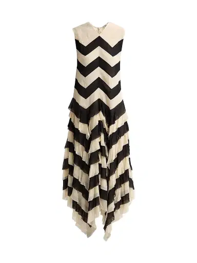 Zimmermann Women's Ascent Chevron Ruffled Maxi Dress | Thumbnail 1