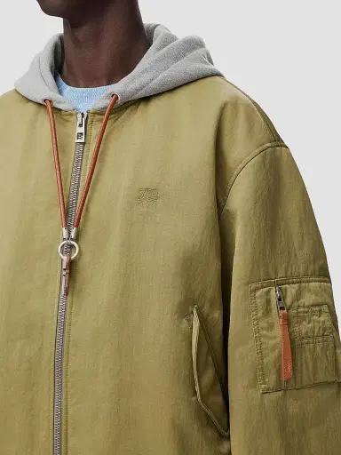 Loewe Men's Hooded Bomber Jacket | Thumbnail 4