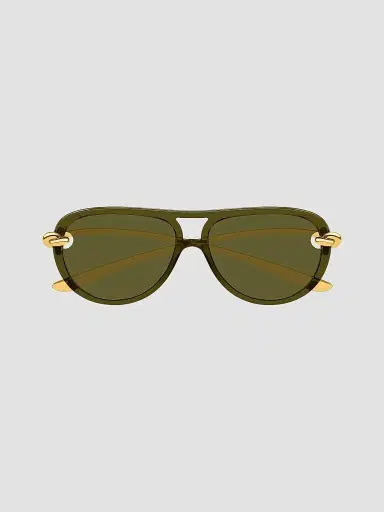Bottega Veneta Women's Knot 58MM Aviator Sunglasses | Thumbnail 2