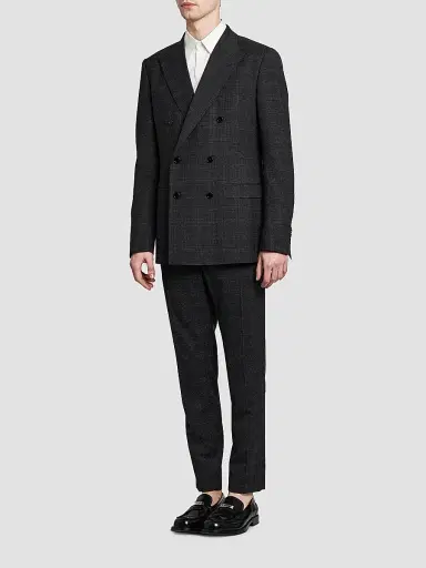 Dolce & Gabbana Men's Plaid Wool-Blend Double-Breasted Suit | Thumbnail 4