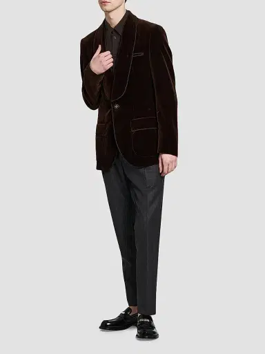 Dolce & Gabbana Men's Smoking Velvet Jacket | Thumbnail 2
