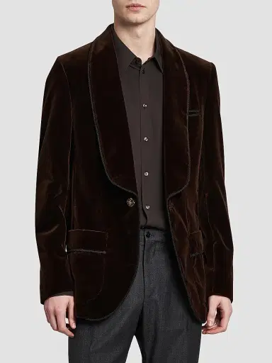 Dolce & Gabbana Men's Smoking Velvet Jacket | Thumbnail 3
