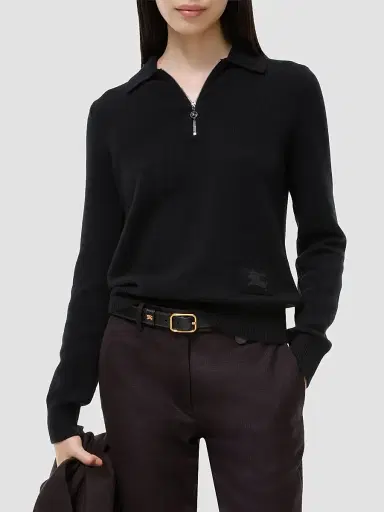 Burberry Women's Cait Cashmere Quarter-Zip Sweater | Thumbnail 2 Burberry Women's Cait Cashmere Quarter-Zip Sweater | Thumbnail 2