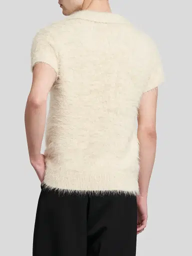 Dolce & Gabbana Men's Textured Polo Shirt | Thumbnail 3