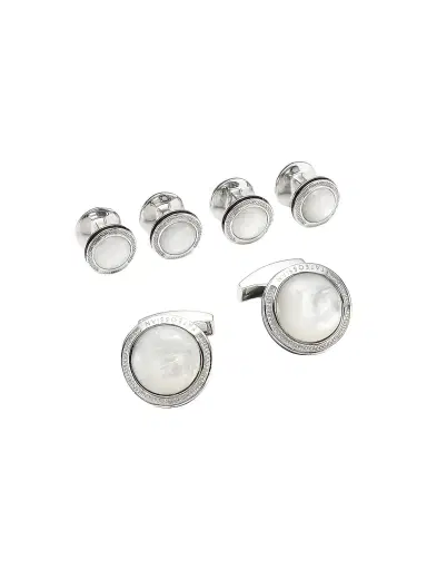Tateossian Men's Six-Piece Round Shirt Studs and Cufflinks Set | Thumbnail 1 Tateossian Men's Six-Piece Round Shirt Studs and Cufflinks Set | Thumbnail 1