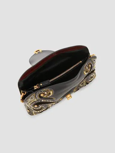 Versace Women's Vivian Embroidered Leather Clutch | Thumbnail 3