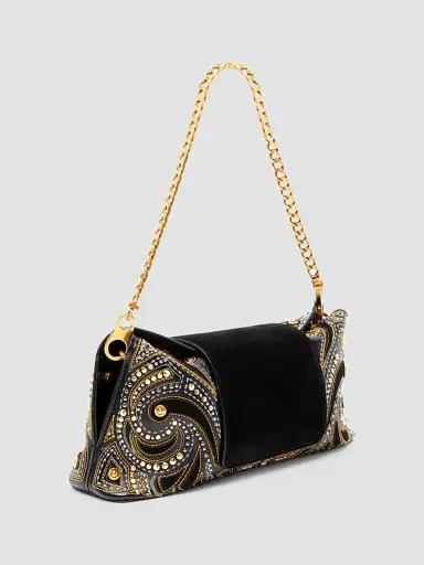 Versace Women's Vivian Embroidered Leather Clutch | Thumbnail 4