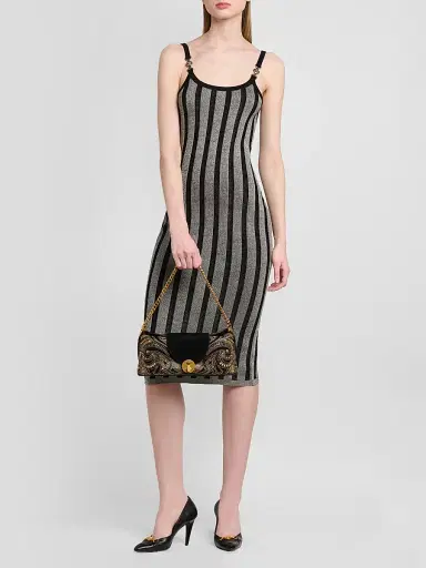 Versace Women's Vivian Embroidered Leather Clutch | Thumbnail 5