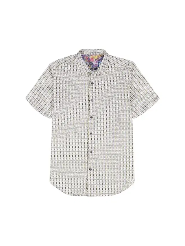 Men's Abbotswell Geometric Stretch-Cotton Short-Sleeve Shirt