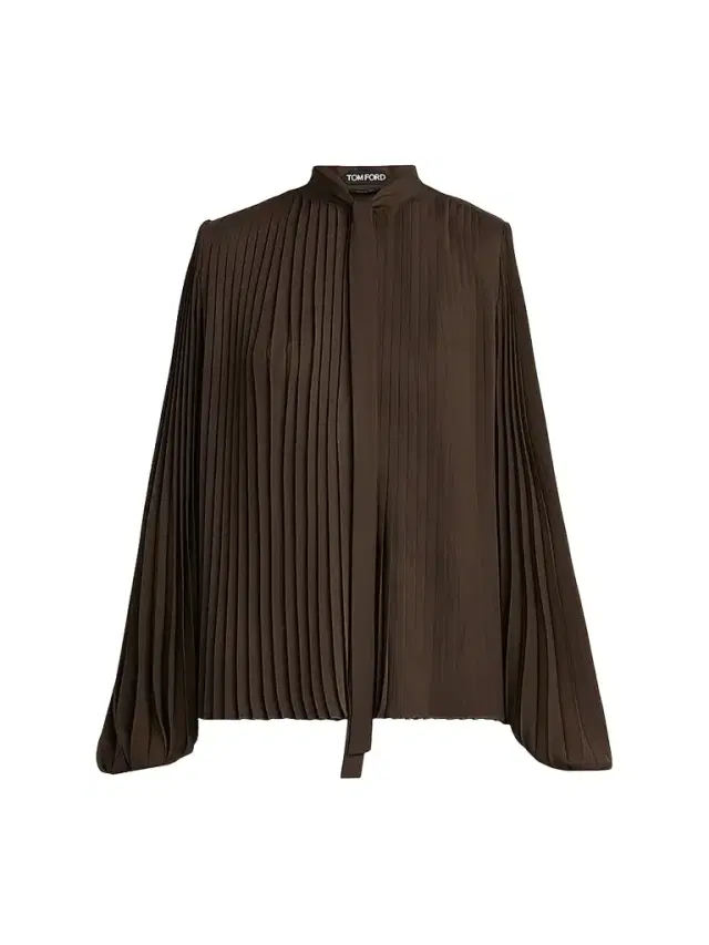 Women's Pleated Pussybow Blouse
