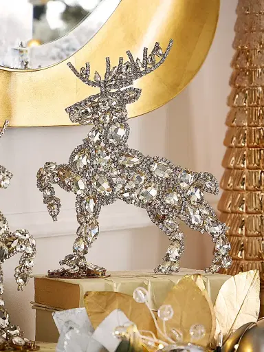 Exclusively Ours Dazzling Valiant Left-Facing Crystal Reindeer Decoration | Thumbnail 3 Exclusively Ours Dazzling Valiant Left-Facing Crystal Reindeer Decoration | Thumbnail 3
