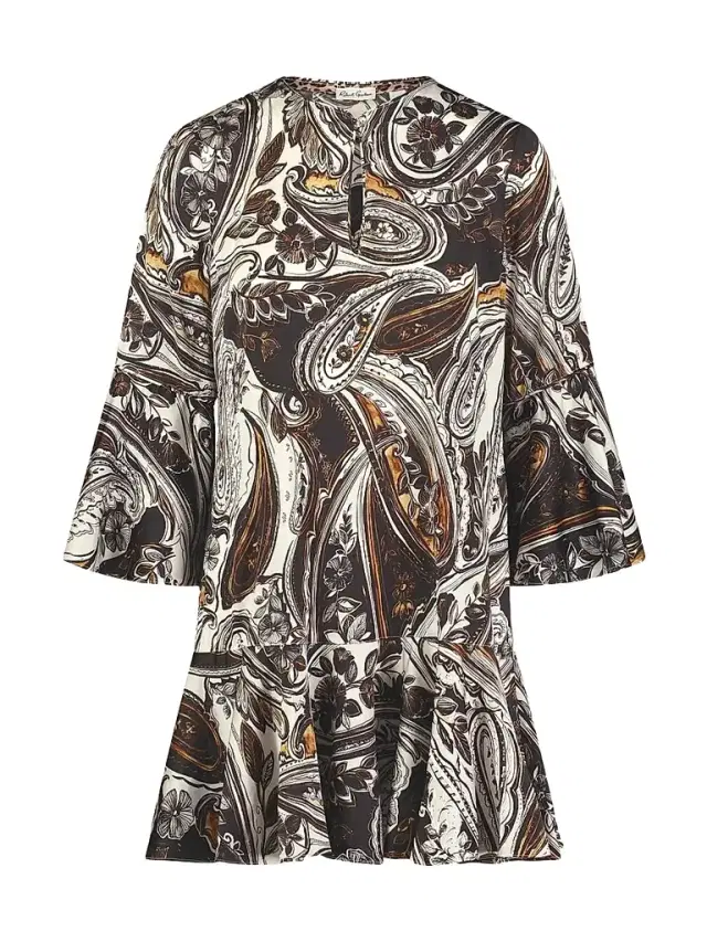 Women's Margot Paisley Bell-Sleeve Minidress