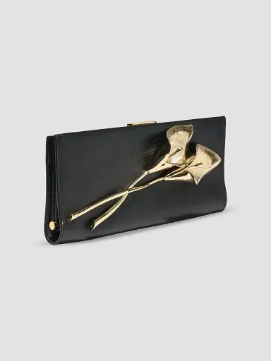 Carolina Herrera Women's Pats Calla Lily Leather Clutch | Thumbnail 4 Carolina Herrera Women's Pats Calla Lily Leather Clutch | Thumbnail 4
