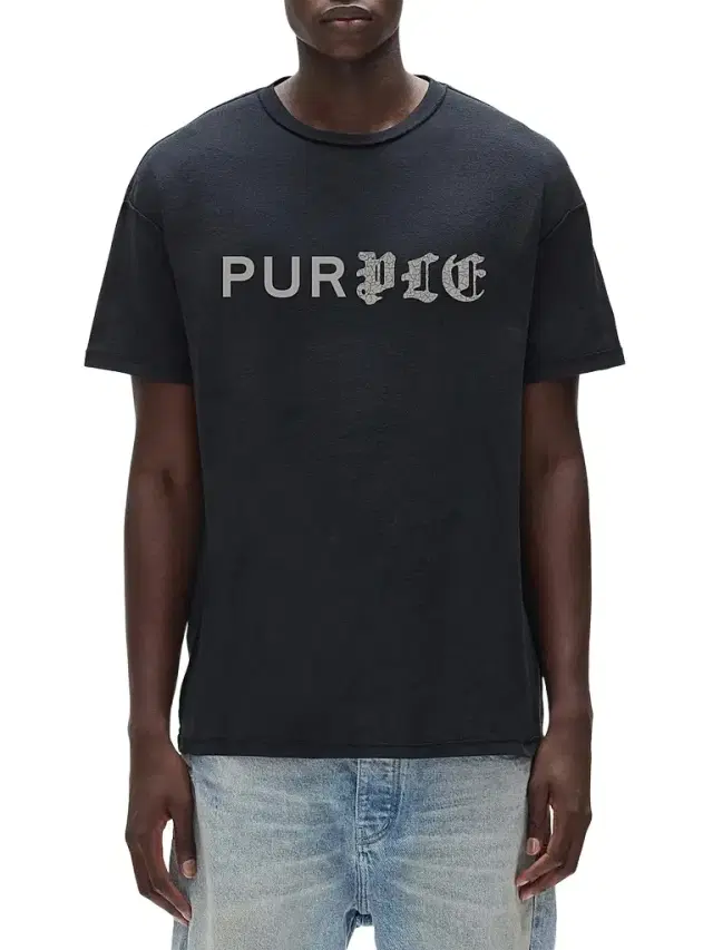 Purple Brand Men's Textured Inside Out Cotton Crewneck T-Shirt