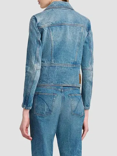 Tom Ford Women's Stonewashed Denim Biker Jacket | Thumbnail 5