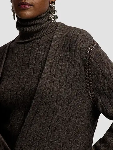 Ralph Lauren Collection Women's Cable-Knit Cashmere Cardigan | Thumbnail 6 Ralph Lauren Collection Women's Cable-Knit Cashmere Cardigan | Thumbnail 6