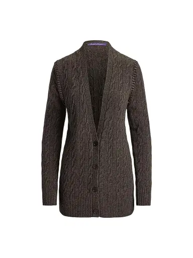 Ralph Lauren Collection Women's Cable-Knit Cashmere Cardigan | Thumbnail 1 Ralph Lauren Collection Women's Cable-Knit Cashmere Cardigan | Thumbnail 1